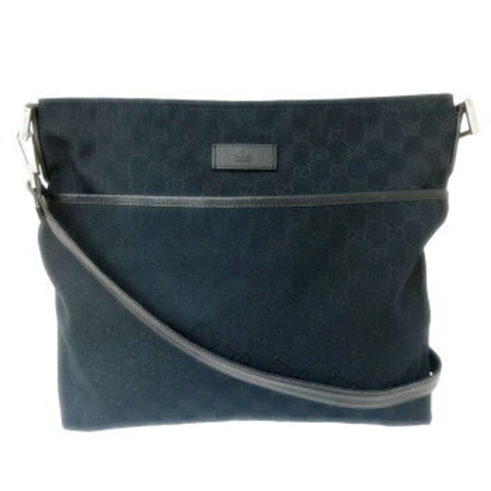 Gucci GG monogram messenger bag Black